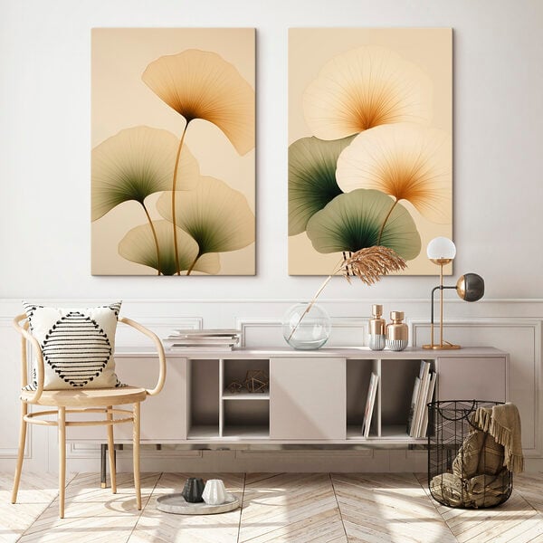 Soft hues of delicate leaves