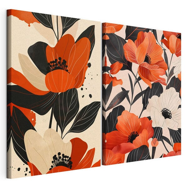 Vibrant blooms in contrasting shades