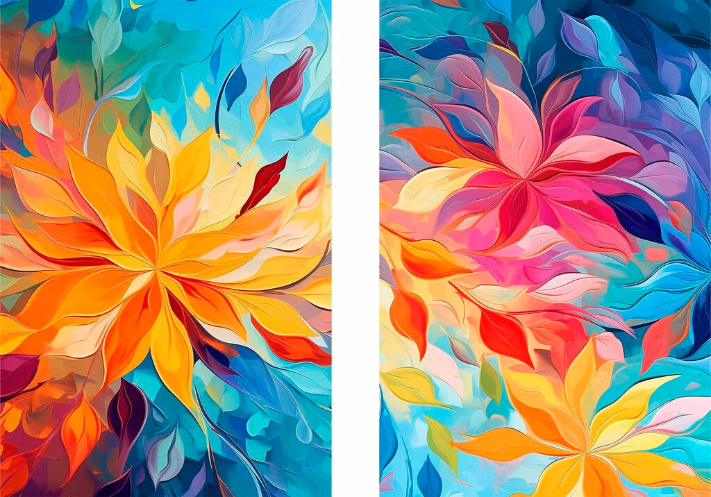 Two images of flowers
