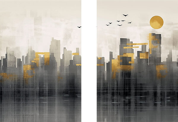 Painting of a city