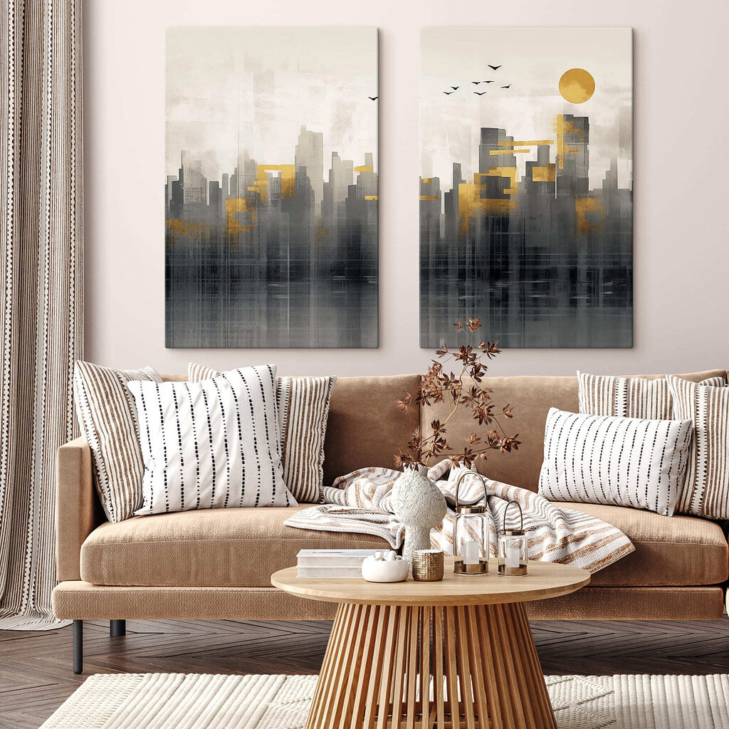 Painting of a city