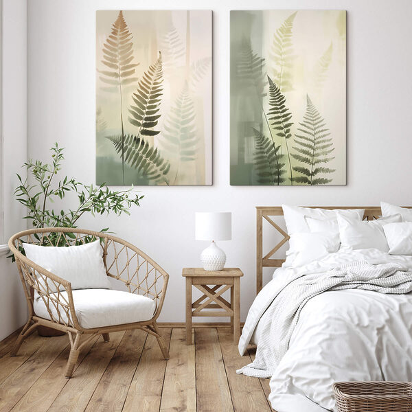 Gentle ferns in soft hues