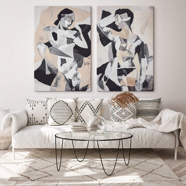 Two images of a woman