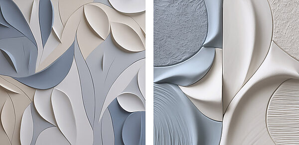 Soft curves in soothing color palette