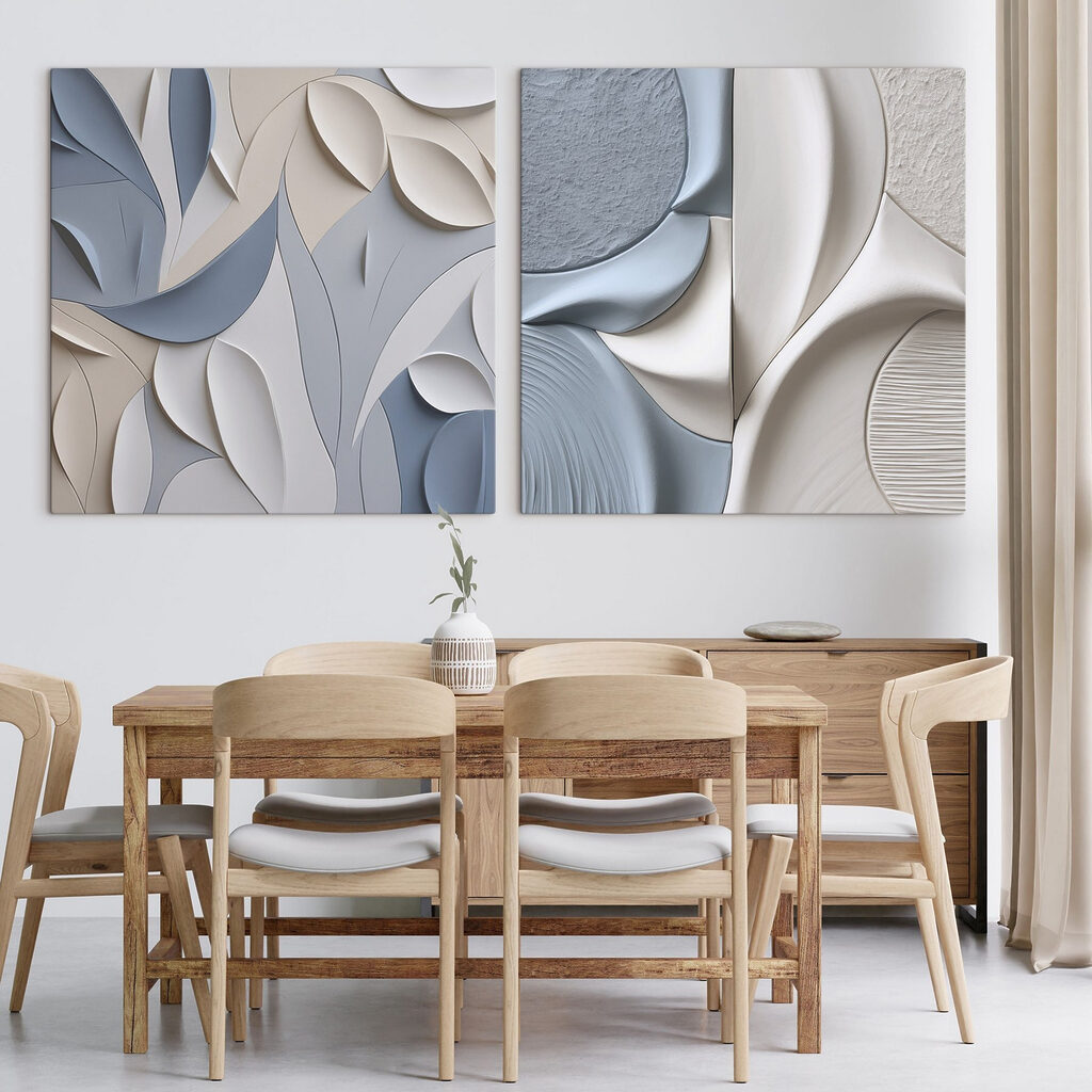 Soft curves in soothing color palette