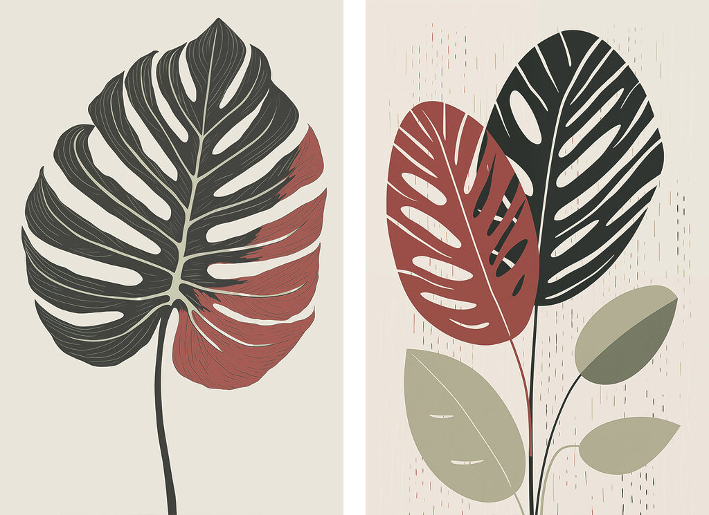 Two images of a plant