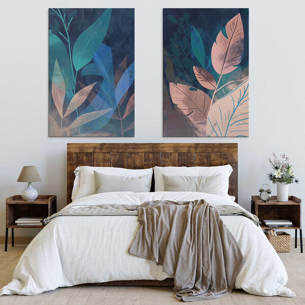 Painting of leaves and plants