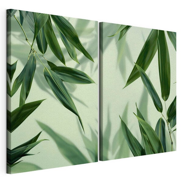 Lush green leaves against soft backdrop