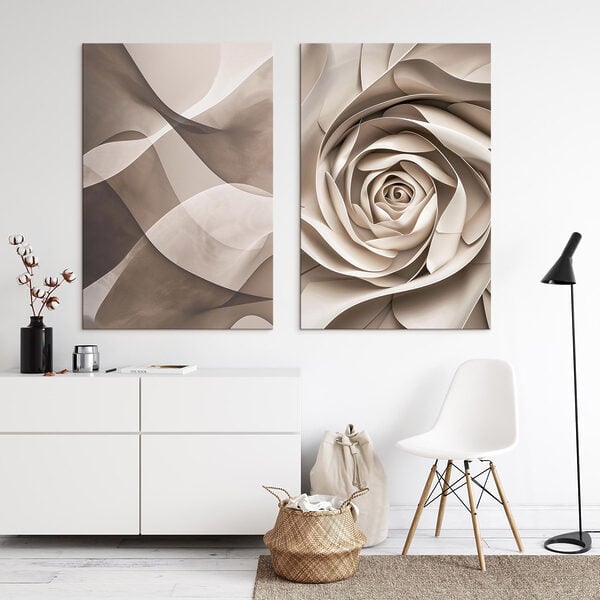 Flowing forms in soft tones