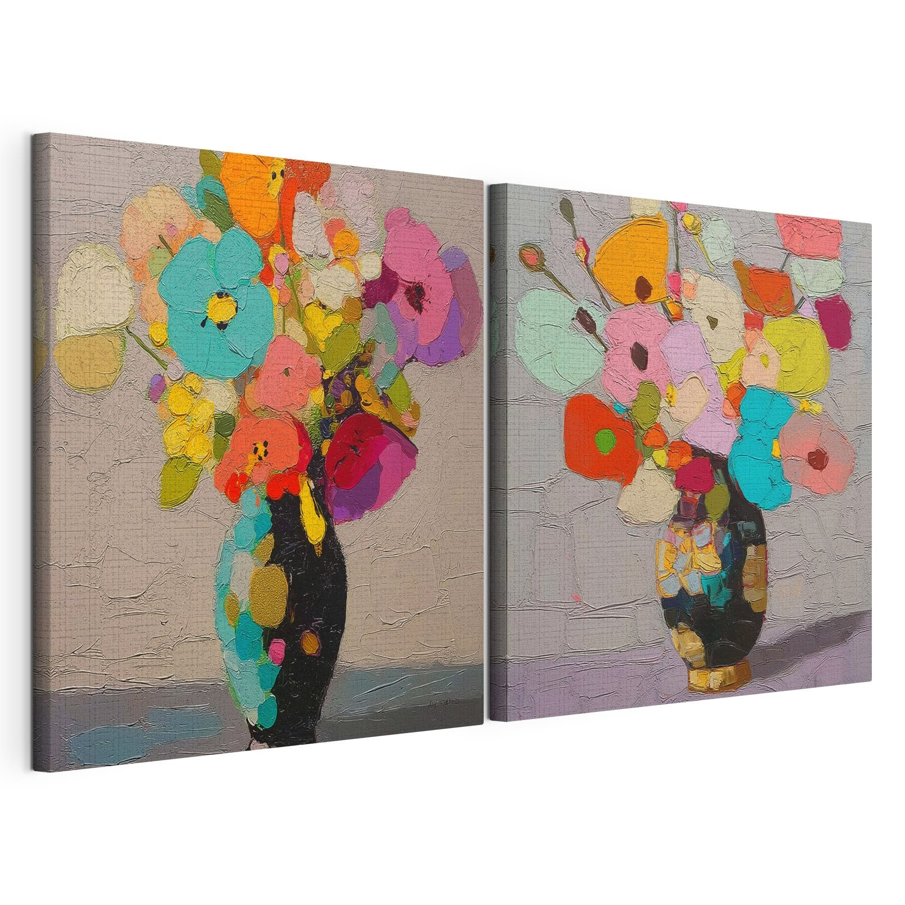 Painting of flowers in a vase