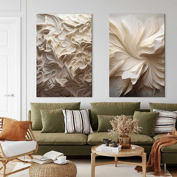 Collage of white paper