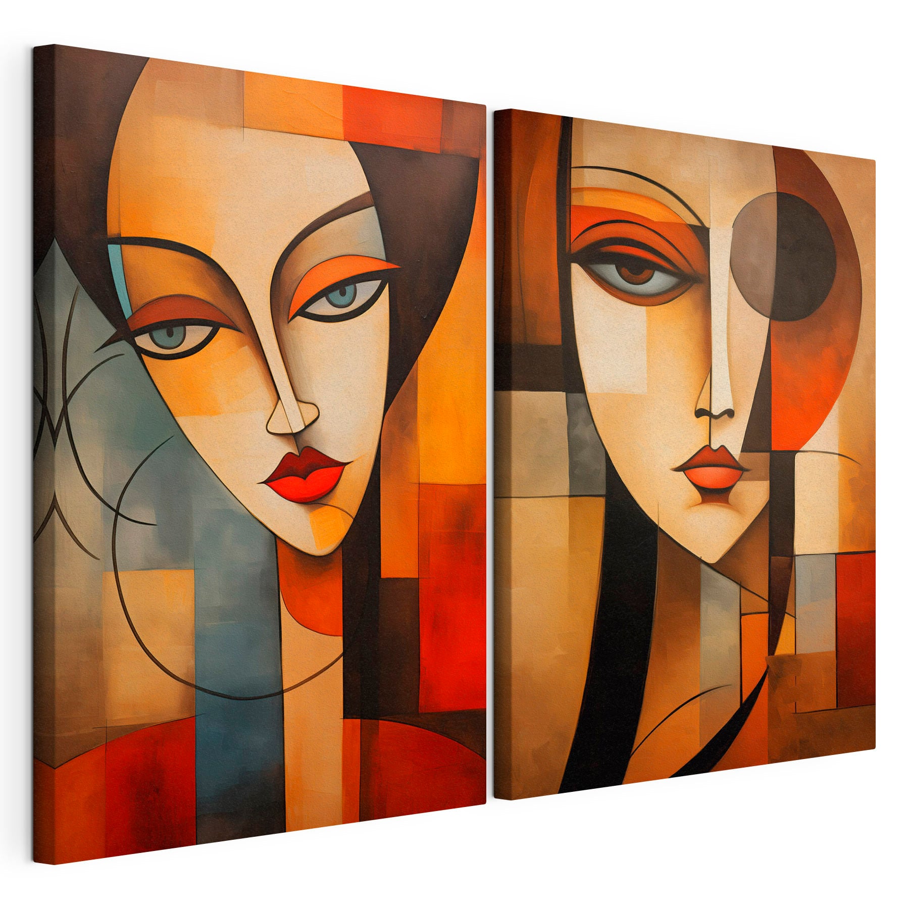 Collage of two paintings