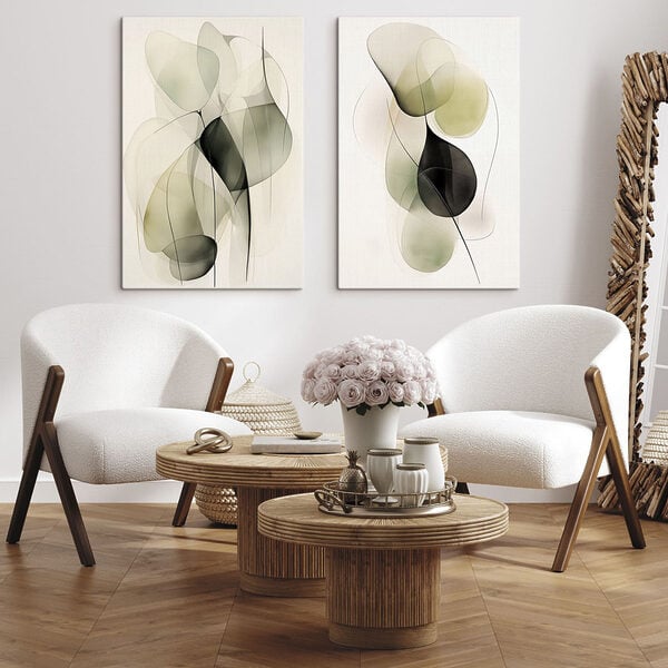 Abstract shapes in gentle colors