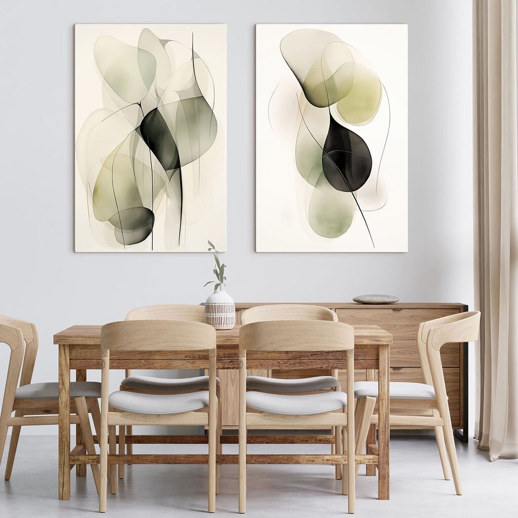 Abstract shapes in gentle colors