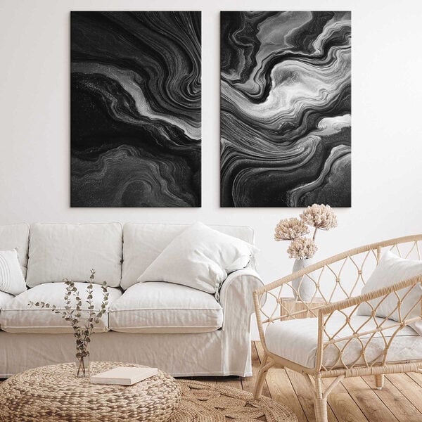 Black and white swirls