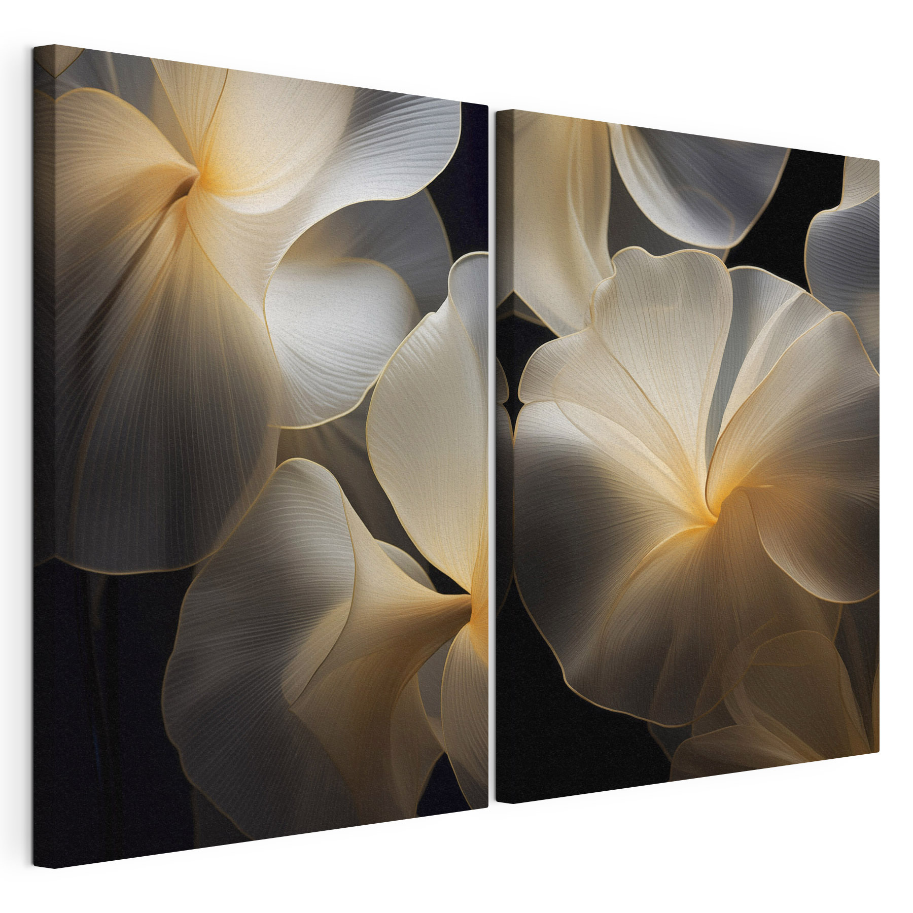 Delicate floral shapes in soft hues