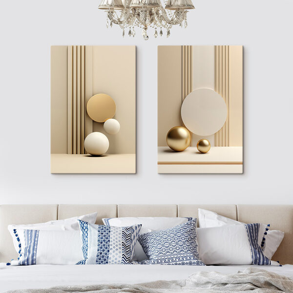 Dynamic shapes in neutral tones