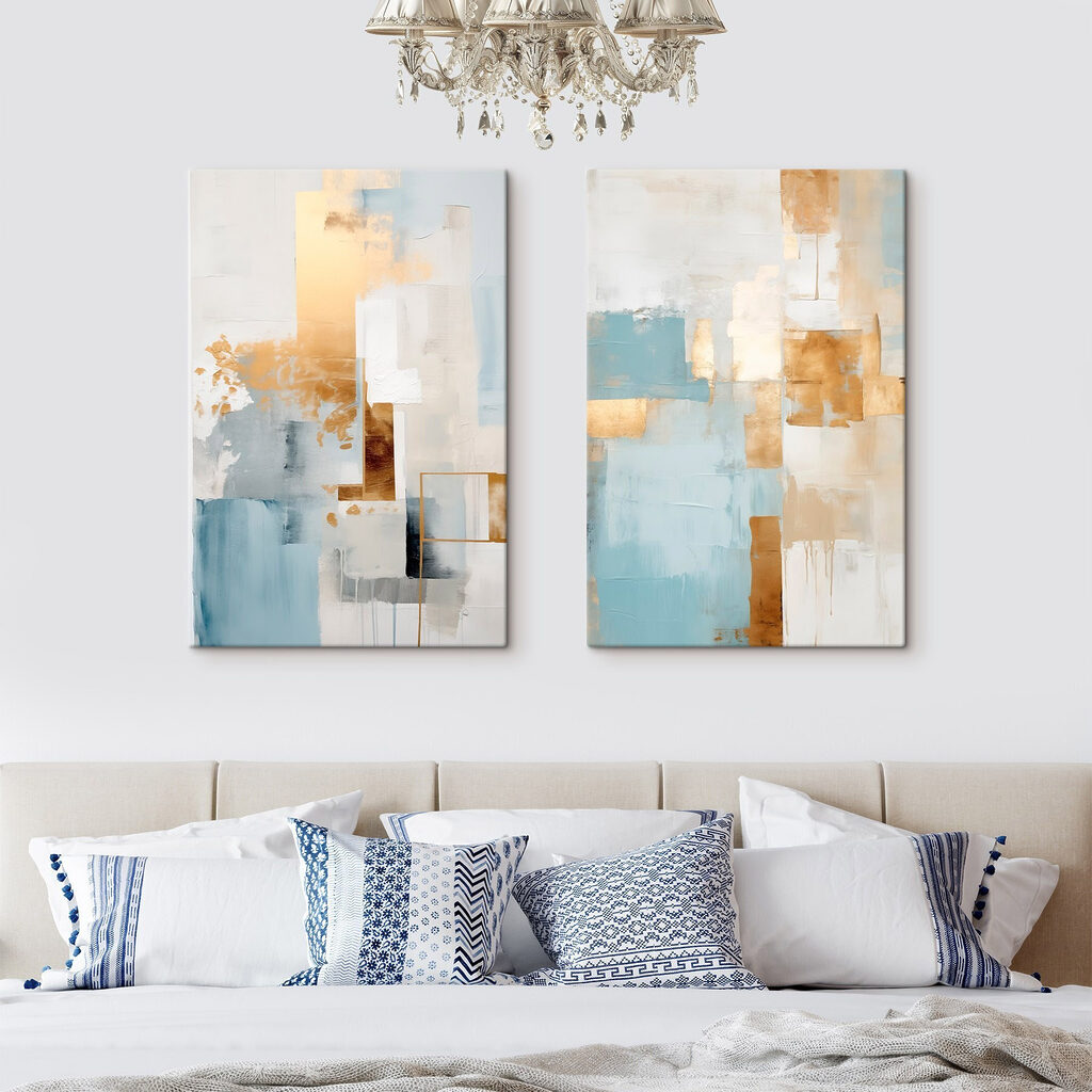 Abstract interplay of soft hues
