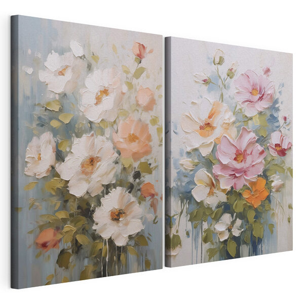 Модульний друк на полотні Живопис квітів на полотні
