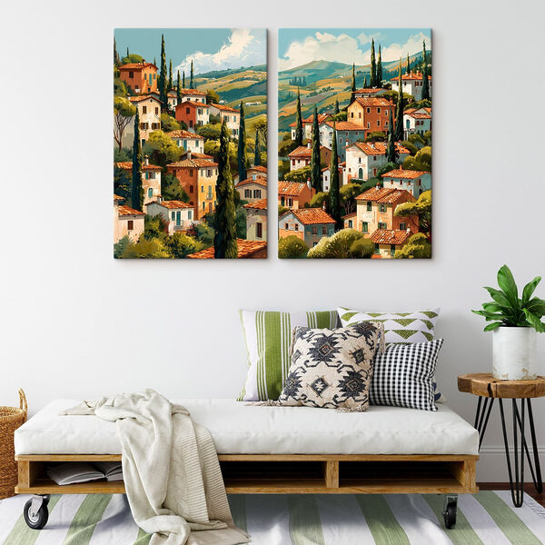 Painting of a town