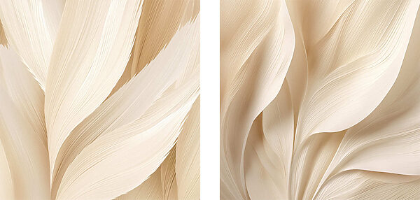 Delicate curves in soft tones