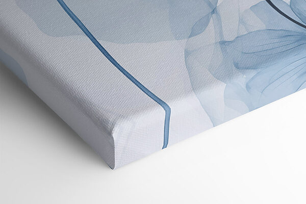 Delicate blue leaves in soft hues