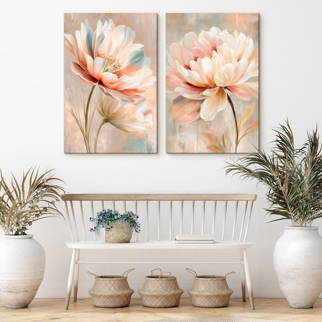 Delicate blossoms in soft hues