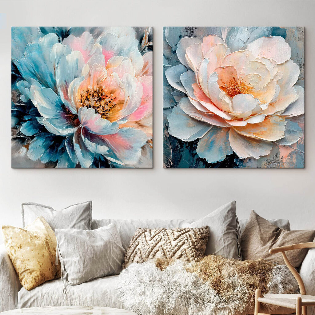 Fluttering petals in soft hues