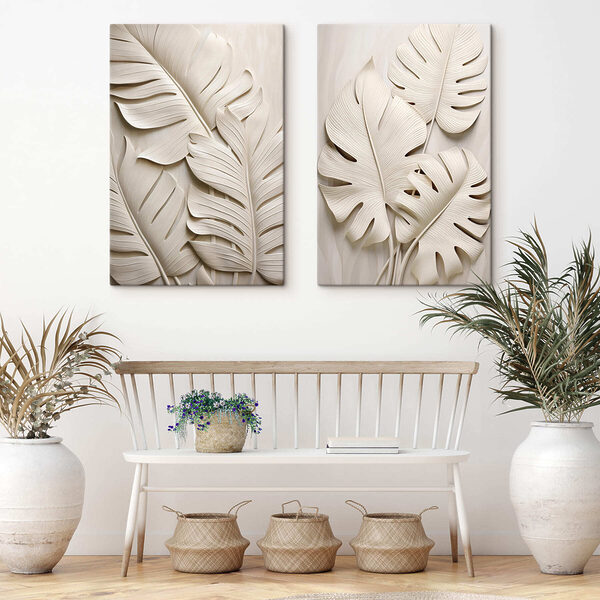 Elegant leaves in soft tones