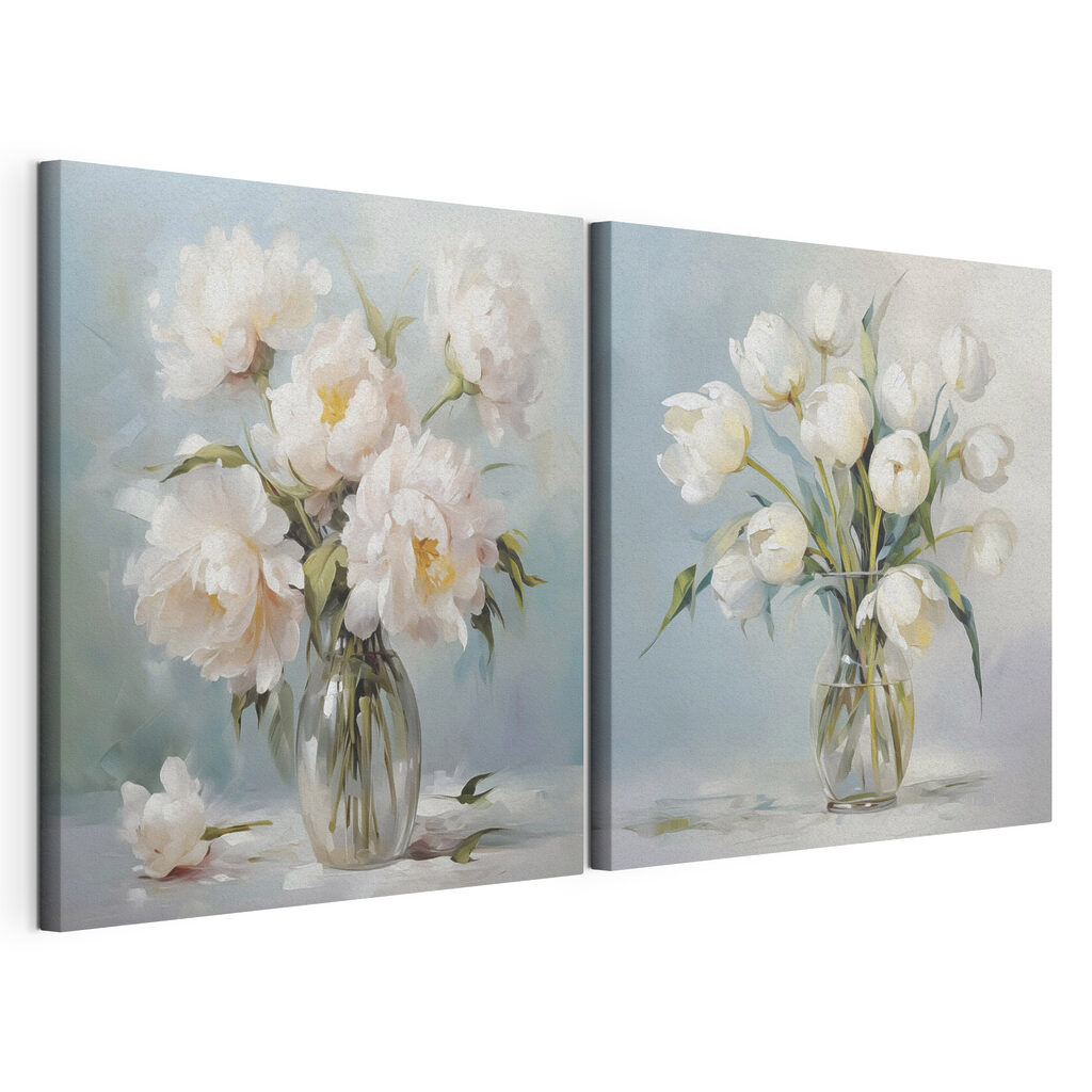 Painting of flowers in a vase