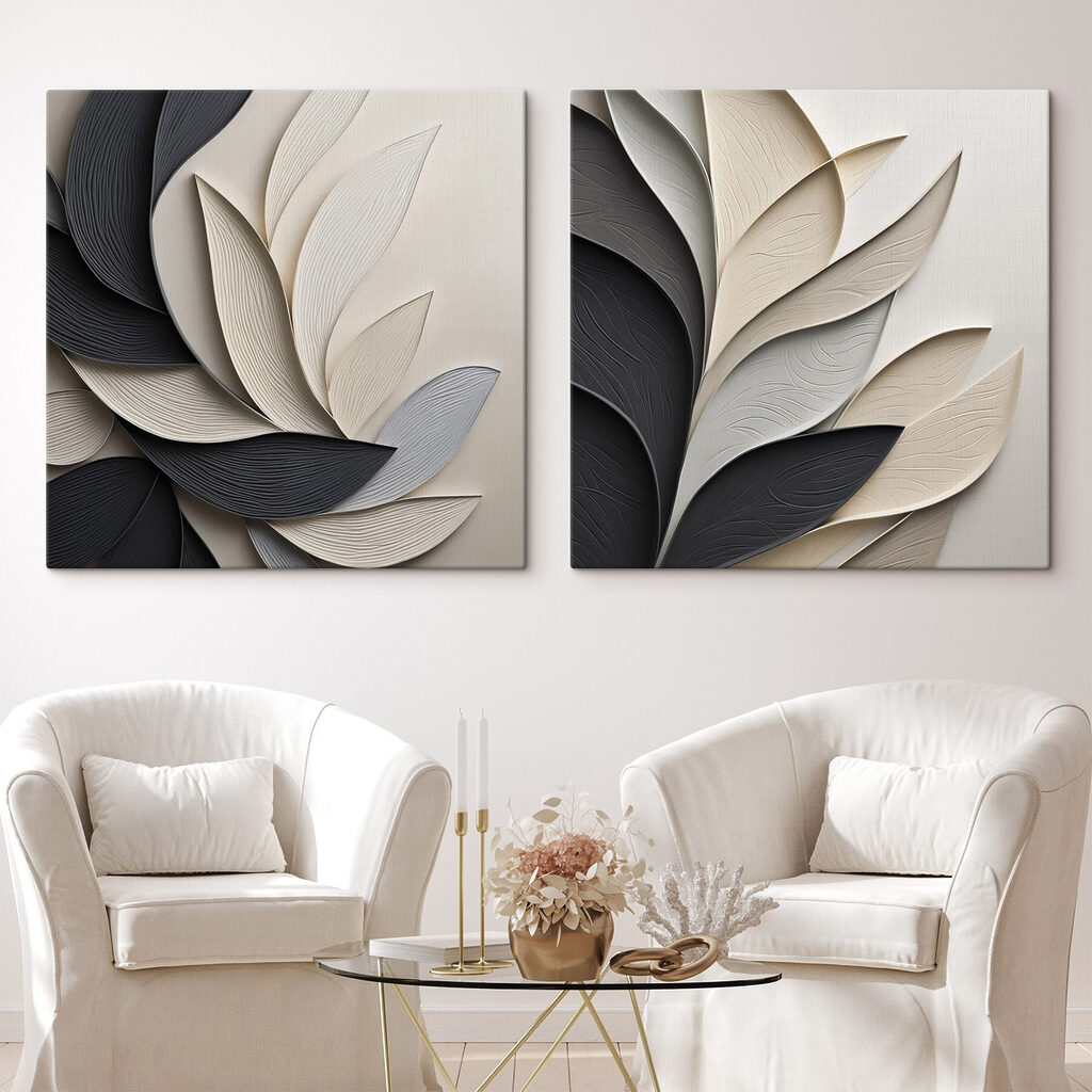 Elegant layers of flowing shapes