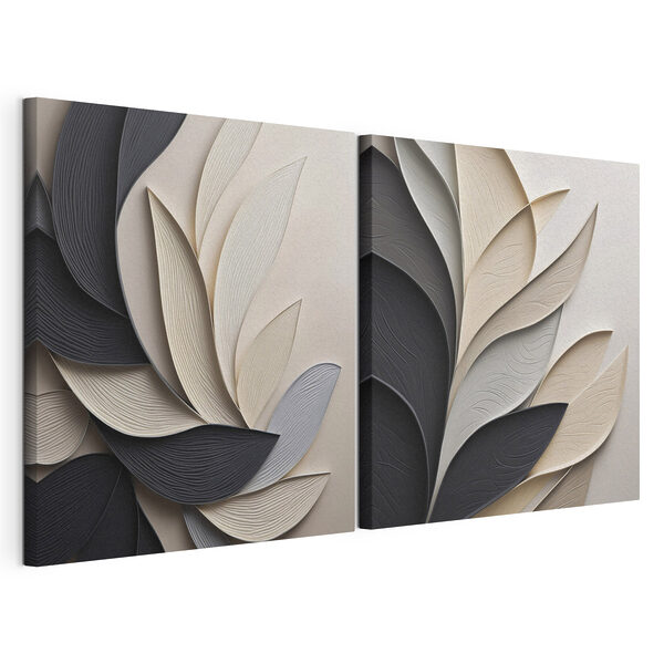 Elegant layers of flowing shapes
