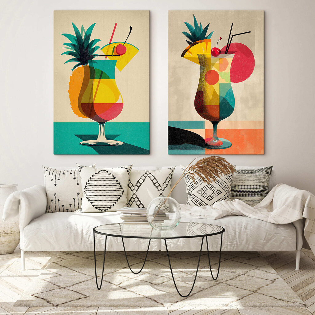 Two images of a drink