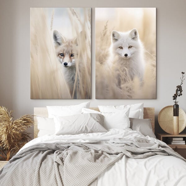 Collage of two foxes
