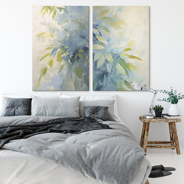 Breezy hues of calming green leaves