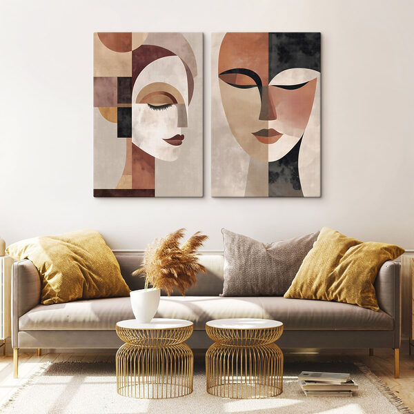 Couple of faces of women