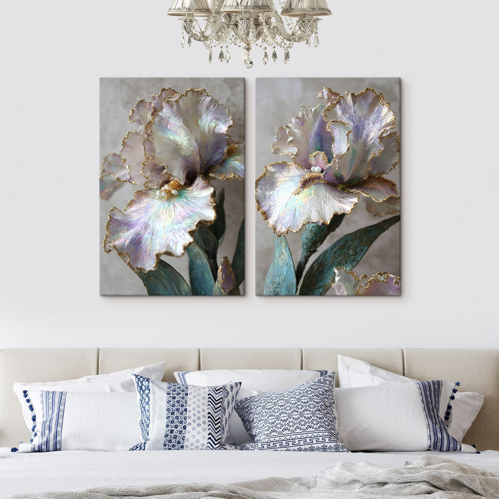 Delicate petals in soft pastel hues