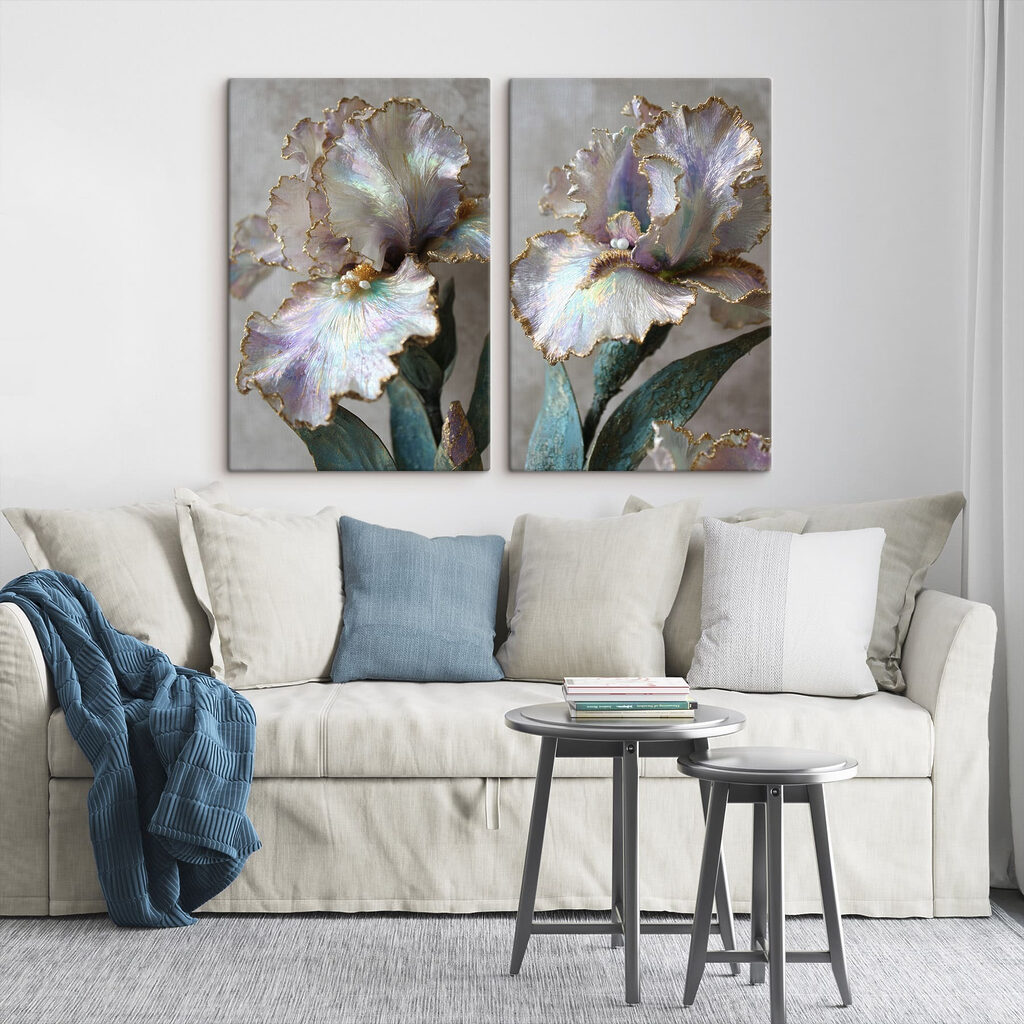 Delicate petals in soft pastel hues