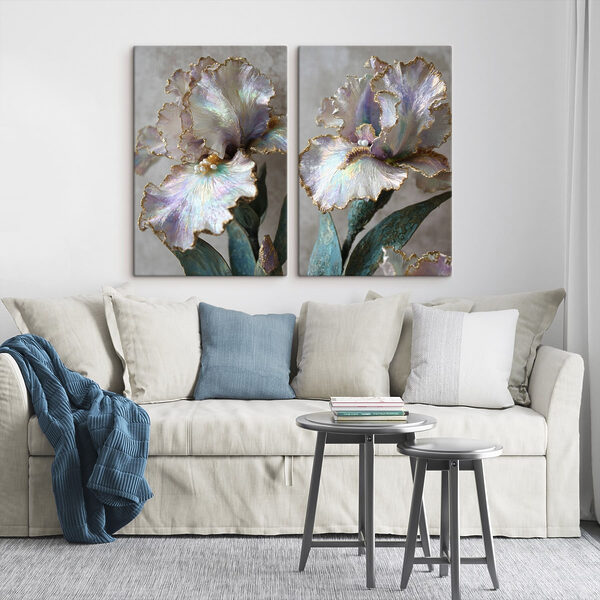 Delicate petals in soft pastel hues