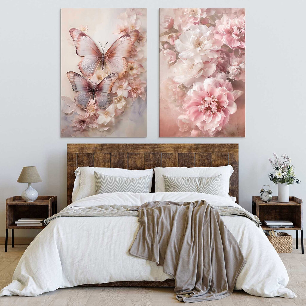 Two butterflies on a flower