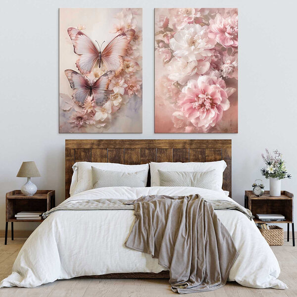 Two butterflies on a flower