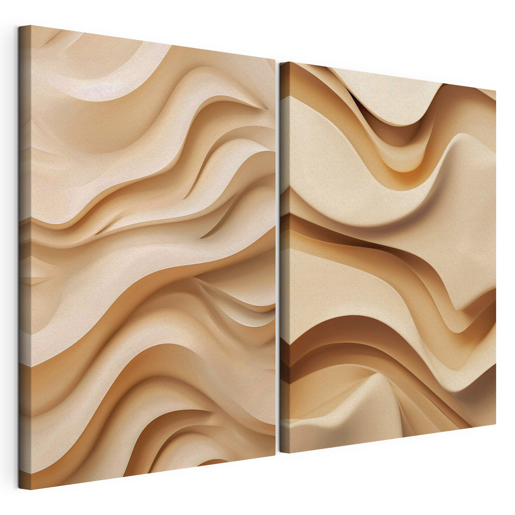 Fluid shapes in soft beige tones