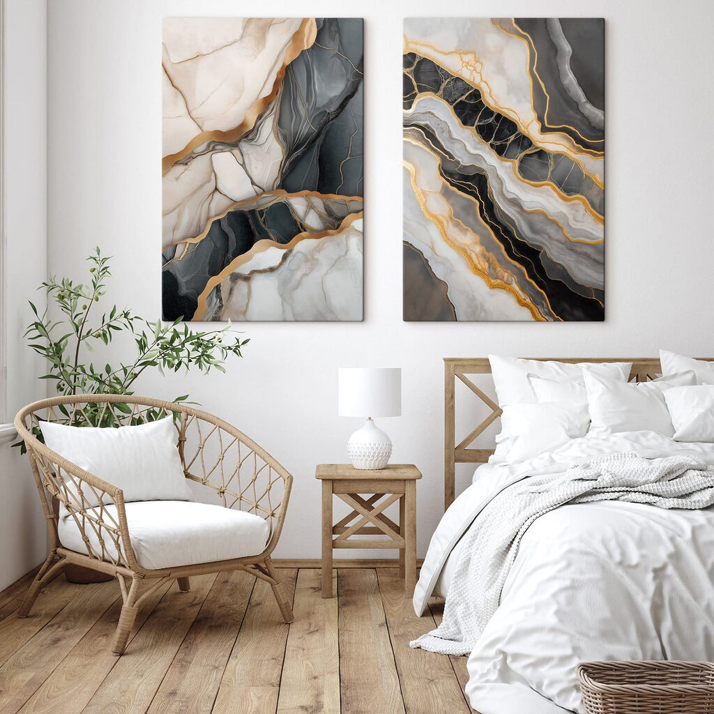 - Fluid layers of contrasting colors