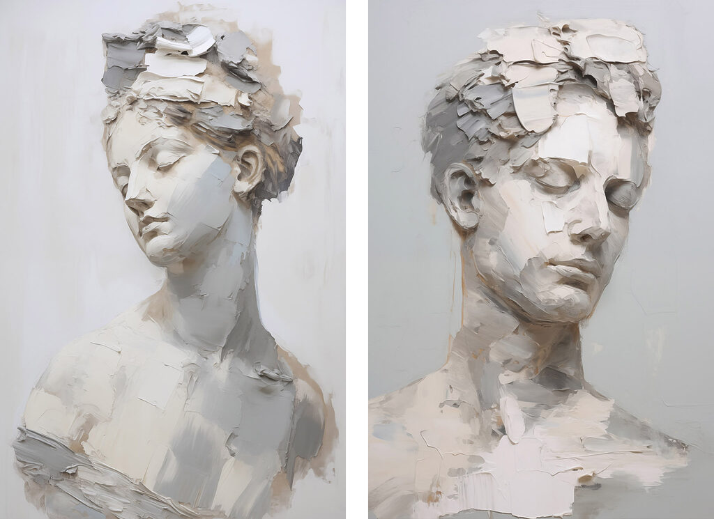 Collage of a woman's head