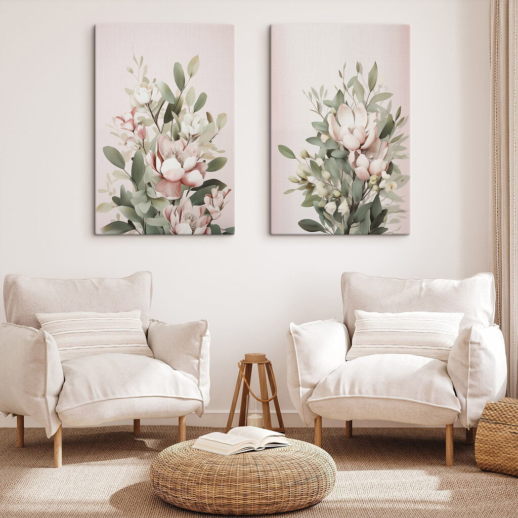 Delicate blooms in soft hues