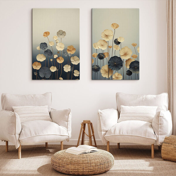 Delicate blooms in soft colors