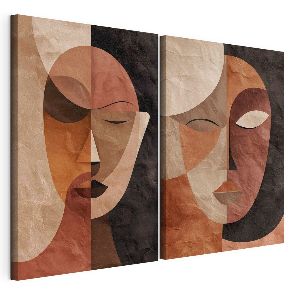 Couple of faces with different colors
