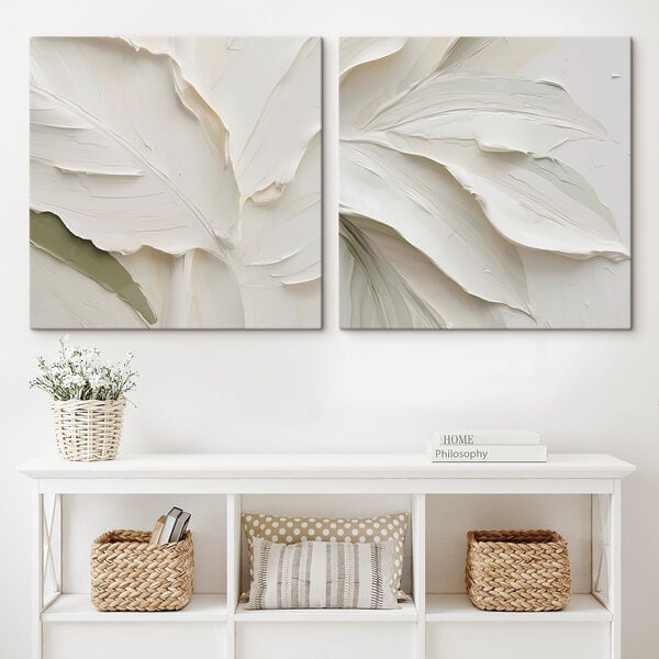 Beautifully crafted leaves in varying shades