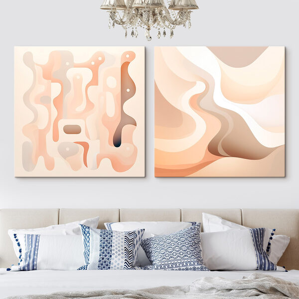 Soft curves in warm colors