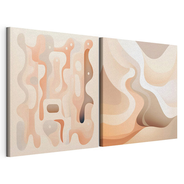 Soft curves in warm colors